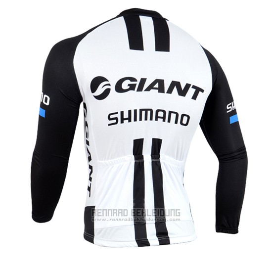 2014 Fahrradbekleidung Giant Shimano Shwarz und Wei Trikot Langarm und Tragerhose - zum Schließen ins Bild klicken